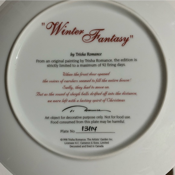 Winter Fantasy Collectable Plate - Picture 2 of 5